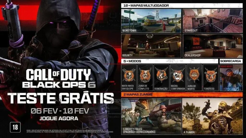 Black Ops 6 multiplayer grátis