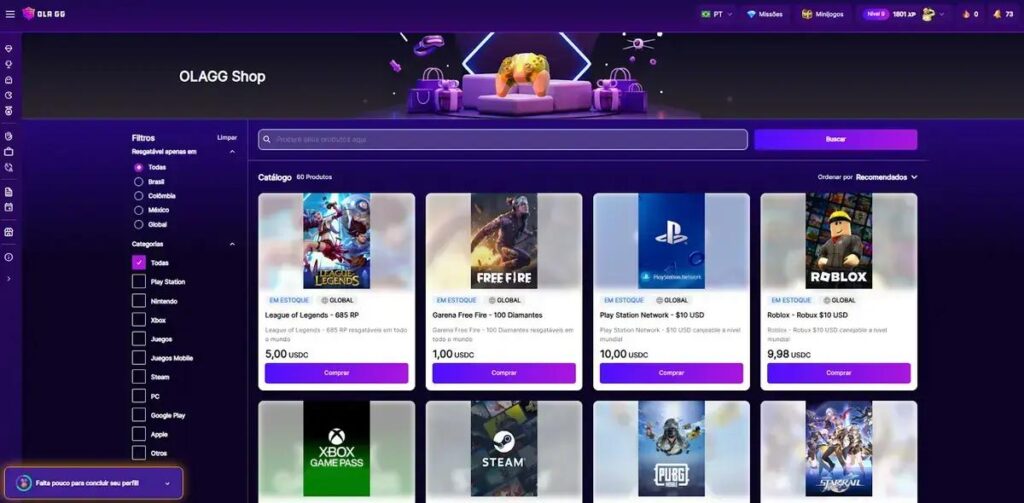 loja gamer com pagamento em criptomoedas