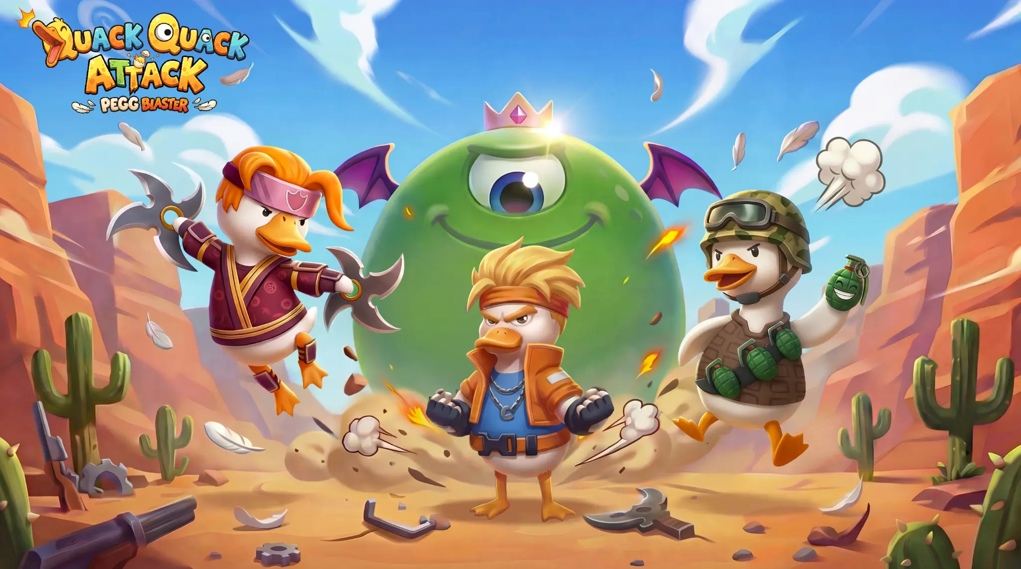 Quack Quack Attack - PEGG Blaster é anunciado para iOS e Android